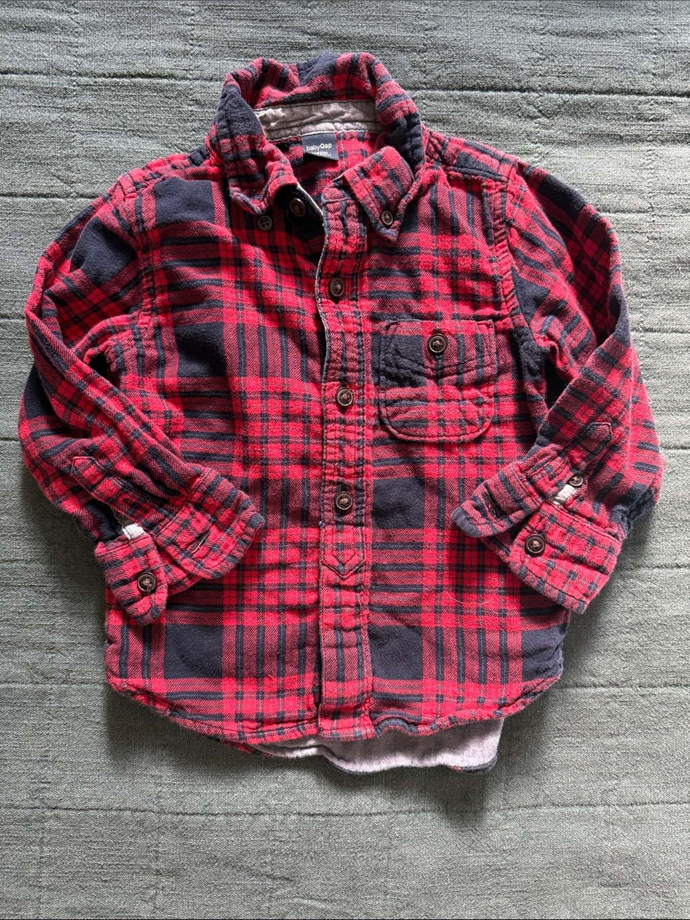 Kids Red & Blue Plaid Button-Up Shirt